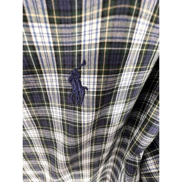 Ralph Lauren Mens Classic Fit Plaid Button-Down Shirt XXL Back Yoke Pleat Collar - Picture 4 of 7